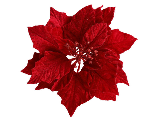 Jingle Jollys 14Pcs Christmas Tree Flowers Set Xmas Garland Wreath Ornaments Red