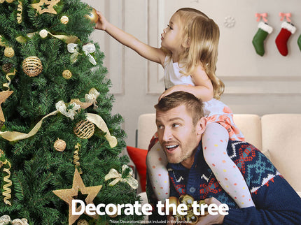 Jingle Jollys Christmas Tree 2.4M Xmas Tree Decorations Green 1500 Tips