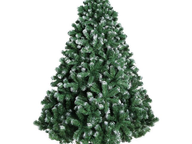 Jingle Jollys Christmas Tree 2.4M Xmas Trees Decorations Snowy 1500 Tips