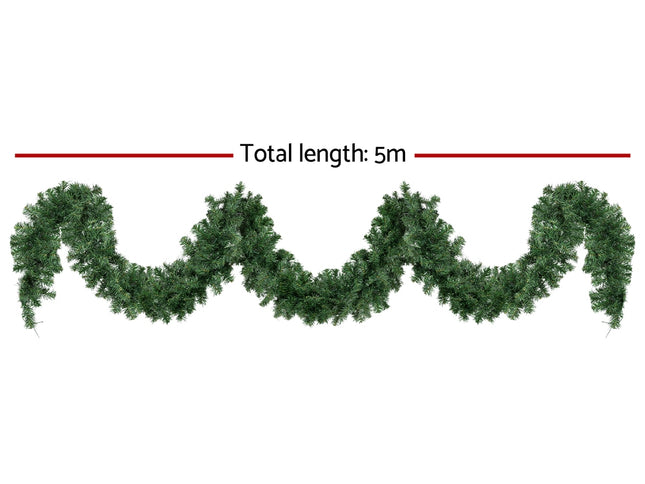 Jingle Jollys 5M Christmas Garland LED Lights Party Xmas Decorations 380 TIPS
