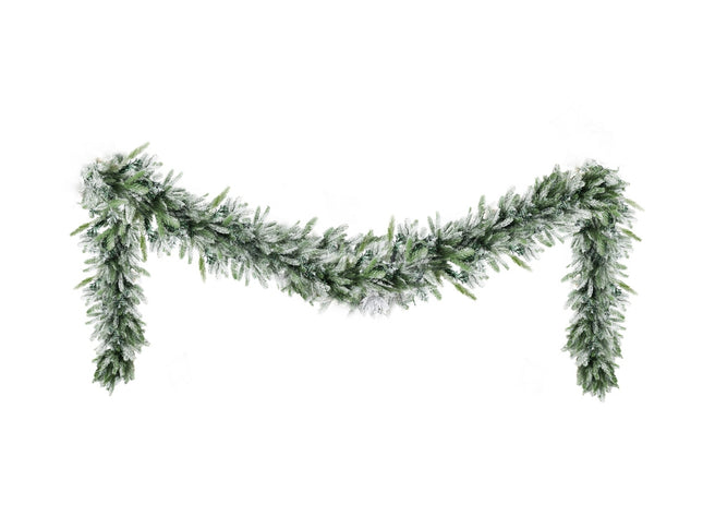 Jingle Jollys 3M Christmas Garland Pre-lit LED Lights Snow Frosted Tips Decor