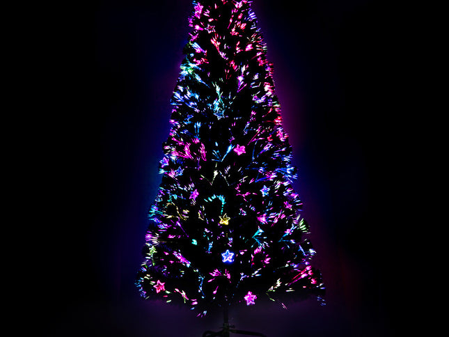 Jingle Jollys 2.1m Christmas Tree Optic Fibre LED Xmas tree Multi Colour