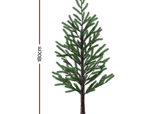 Jingle Jollys Christmas Tree 1.8M Pre-lit LED Xmas Tree 8 Modes Party Decoration