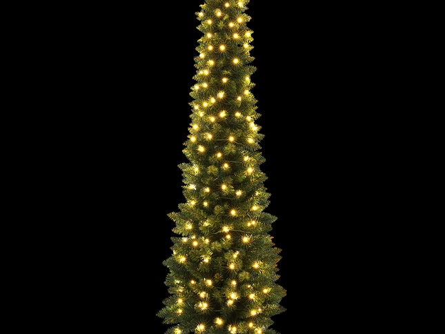 Jingle Jollys Christmas Tree 1.8m Pre-Lit 200 LED Lights Xmas Tree Decorations