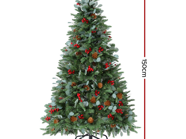 Jingle Jollys Christmas Tree 1.5m 160 LED Xmas Tree Party Decorations 355 Tips