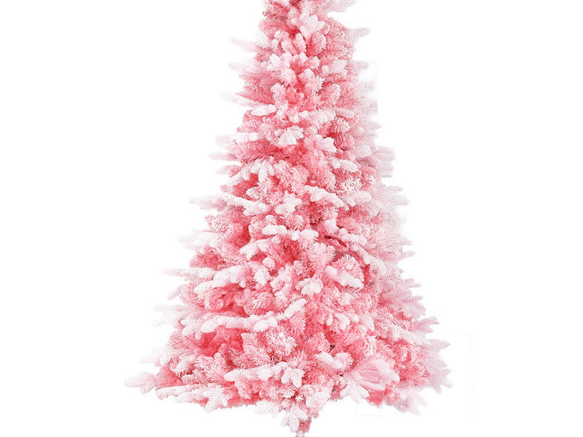 Jingle Jollys Christmas Tree 1.8m Pink Xmas Tree Snowy Party Decor 810 Tips