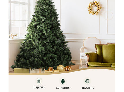 Jingle Jollys Christmas Tree 2.4m Green Xmas Tree Decorations 1225 Tips