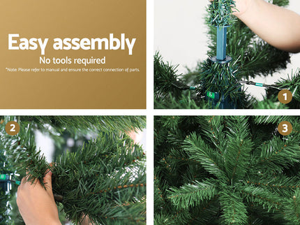 Jingle Jollys Christmas Tree 2.4m Green Xmas Tree Decorations 1225 Tips