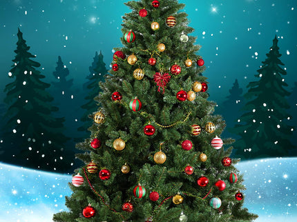 Jingle Jollys Christmas Tree 2.4m Green Xmas Tree Decorations 1225 Tips