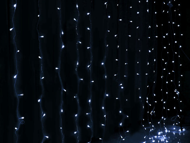3X6M Christmas Lights Curtain Light Cool White 600 LED Jingle Jollys