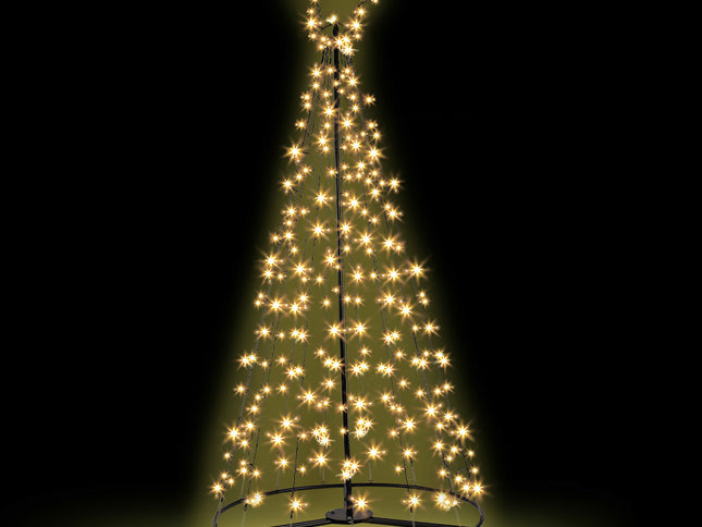 2.1M Christmas Tree LED Solar Warm Jingle Jollys
