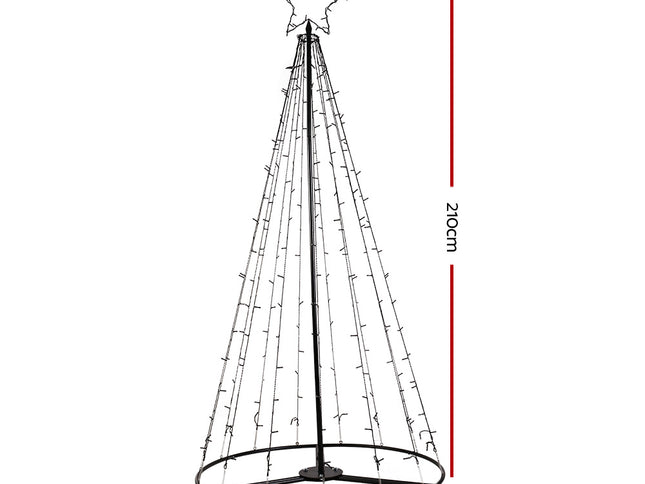 2.1M Christmas Tree LED Solar Warm Jingle Jollys