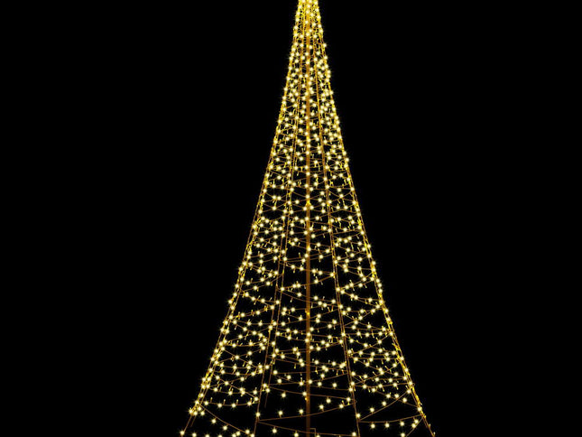 3.6M Christmas Tree 800 LED Solar Net Lights Jingle Jollys