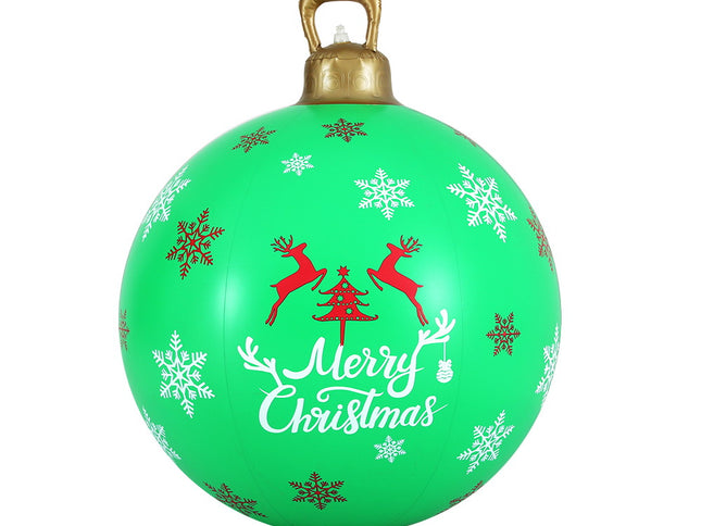 Jingle Jollys Christmas Inflatable Ball Bauble 60cm Outdoor Decoration Green