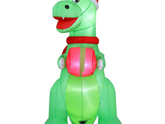 Jingle Jollys Christmas Inflatable Dinosaur 1.8M Height LED Decorations Illuminated