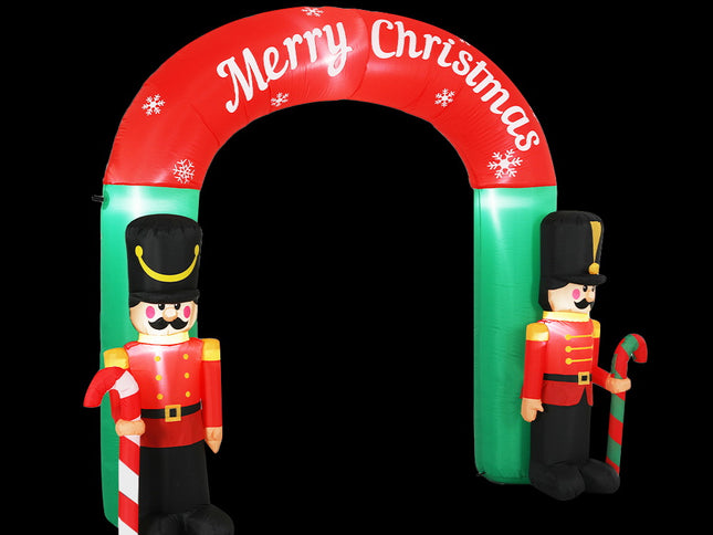 Jingle Jollys Christmas Inflatable Archwary Nutcracker 3M Illuminated Decorations