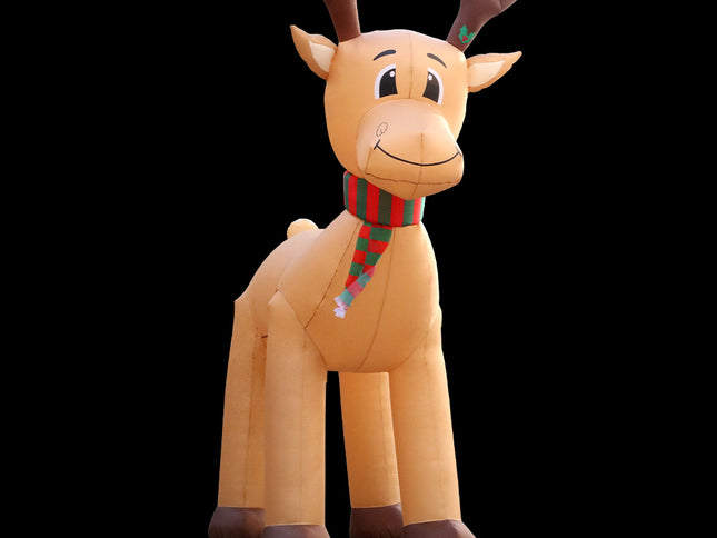 Jingle Jollys Christmas Inflatable Reindeer 5M Illuminated Decorations