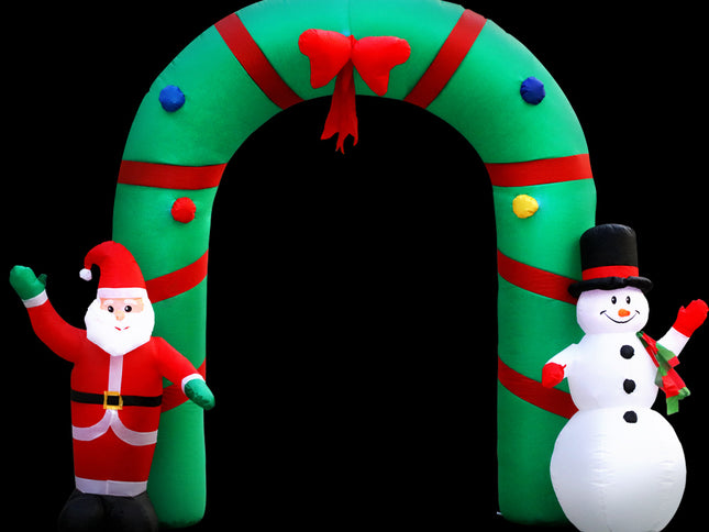 Jingle Jollys Christmas Inflatable Archwary 2.8M Illuminated Decorations