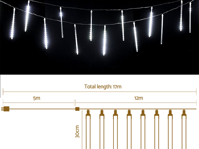 12M Christmas Lights Icicle Light 960 LED Falling Metor Jingle Jollys