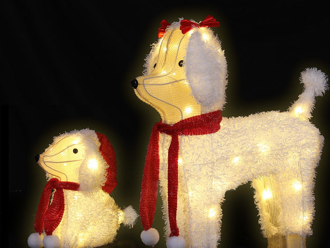 Jingle Jollys Christmas Lights 60 LED Fairy Light 2pcs Dog Decorations Set