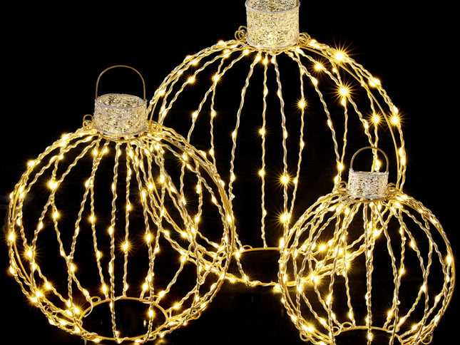 Jingle Jollys Christmas Lights 320 LED Fairy Light 3pcs Ball Decorations Set