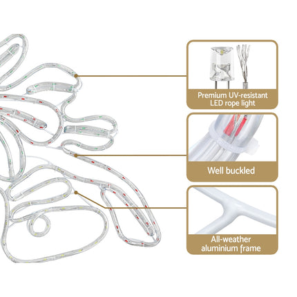 0.76M Christmas Lights 216 LED Bell Motif Light Decorations Jingle Jollys