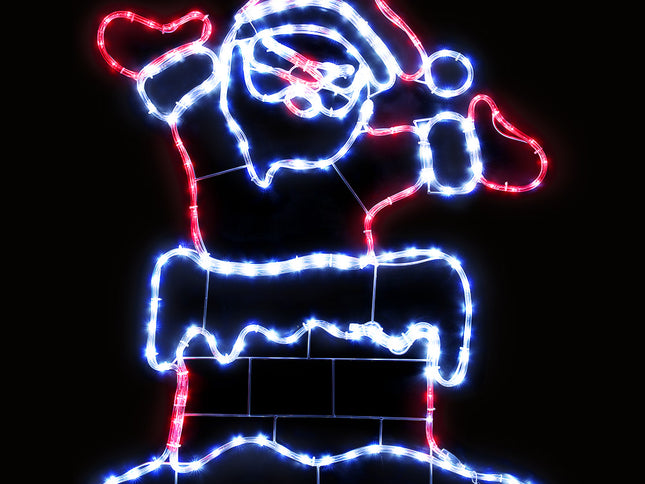 1M Christmas Lights 248 LED Santa Motif Light Decorations Jingle Jollys