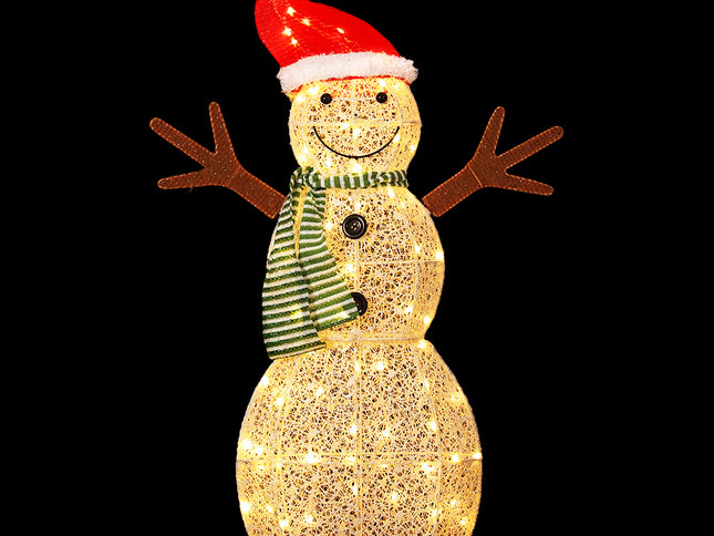 0.97M Christmas Lights Snowman 80 LED Decorations Jingle Jollys