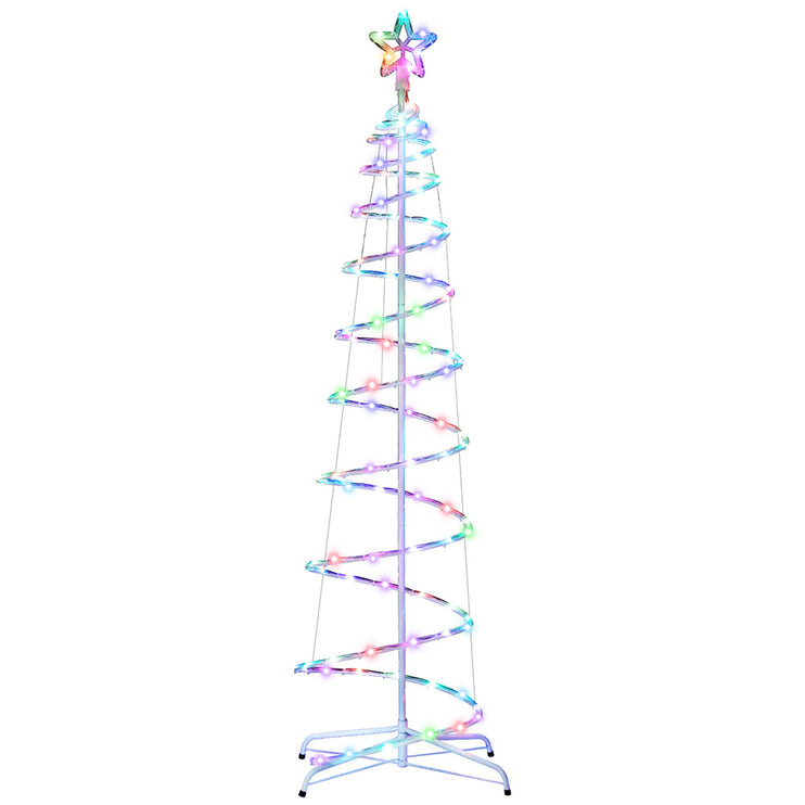 Jingle Jollys Christmas Tree 1.8m 100 RGB LED Rope Lights Xmas Trees Decoration