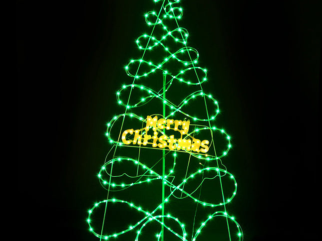 1.7M Christmas Tree 230 LED RGB Motif Lights Jingle Jollys