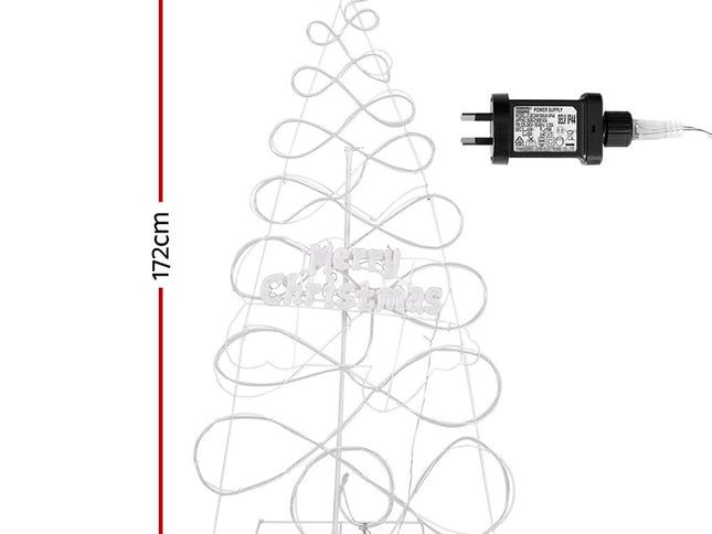 1.7M Christmas Tree 230 LED RGB Motif Lights Jingle Jollys