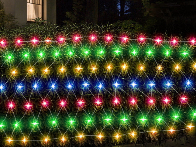 Jingle Jollys Christmas Lights 5Mx3M Net String Light 600 LED Colourful Beads