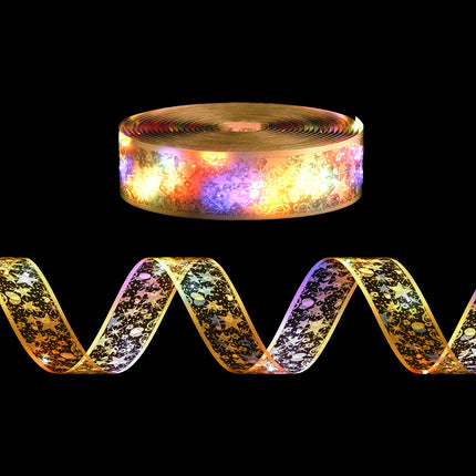 Jingle Jollys 20M Christmas Lights Fairy Ribbon Light 200 LED Xmas Decor Golden