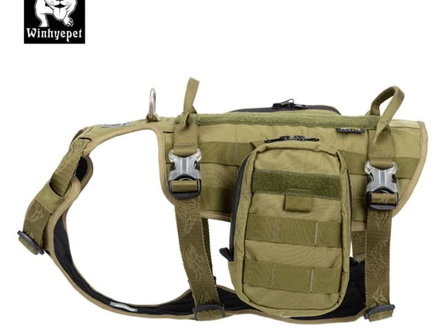 Whinhyepet Military Harness - Army Green, L-1831155663099793410