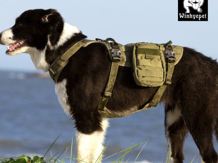 Whinhyepet Military Harness - Army Green, L-1831155663099793411