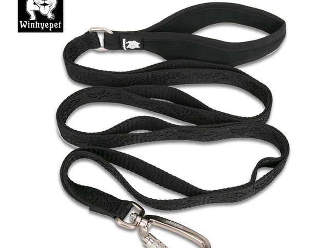 Whinyepet Dog Leash 2cm width and 1.4 m length - Black M-1962324906330951680