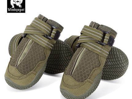 Whinhyepet Outdoor Adventure Dog Shoes - Green, Size 5-1831155666723672067