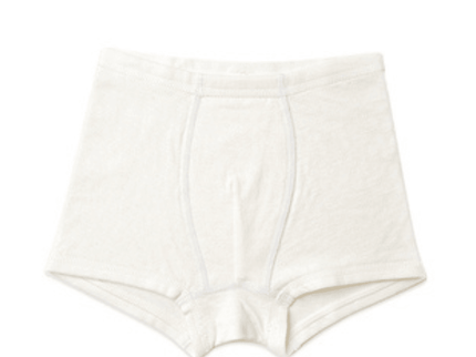 Angel Dept Organic Cotton Kids Underwear White Boxer Briefs -Boy 120-1875027502452314112