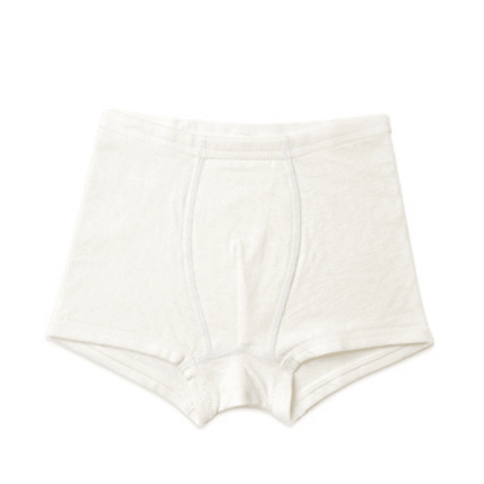 Angel Dept Organic Cotton Kids Underwear White Boxer Briefs -Boy 120-1875027502452314112