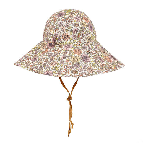 Bedhead Girls Wide- Brimmed Sun Bonnet Hat- Matilda/Maize S-1875027497142325248