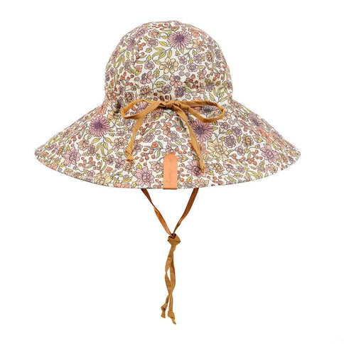 Bedhead Girls Wide- Brimmed Sun Bonnet Hat- Matilda/Maize M-1875027496999718912