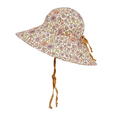 Bedhead Girls Wide- Brimmed Sun Bonnet Hat- Matilda/Maize M-1875027496999718913