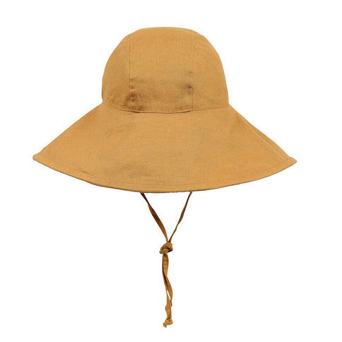 Bedhead Girls Wide- Brimmed Sun Bonnet Hat- Matilda/Maize S-1875027497142325250