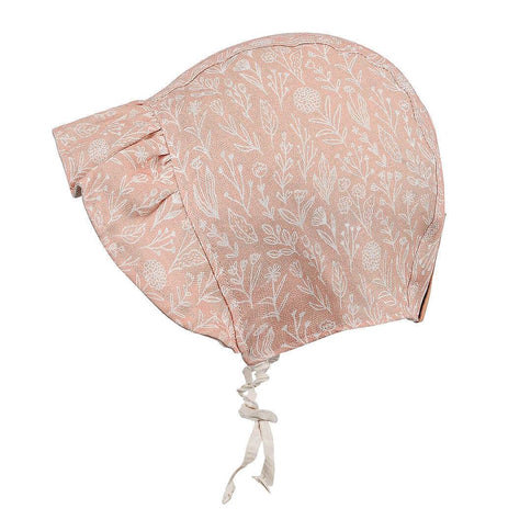 Bedhead Heritage Reversible Ruffle Bonnet Hat-Freya/Flax M-1875027434529755136