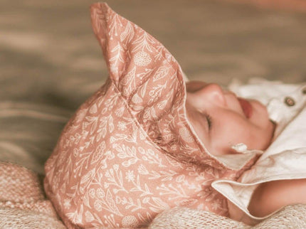 Bedhead Heritage Reversible Ruffle Bonnet Hat-Freya/Flax M-1875027434529755144