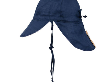 Bedhead Reversible Baby Flap Sun Hat-Norman/Indigo S-1875027479392030720
