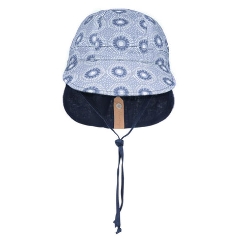 Bedhead Reversible Baby Flap Sun Hat-Norman/Indigo S-1875027479392030721