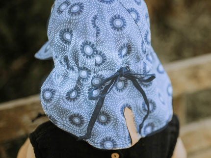 Bedhead Reversible Baby Flap Sun Hat-Norman/Indigo S-1875027479392030723