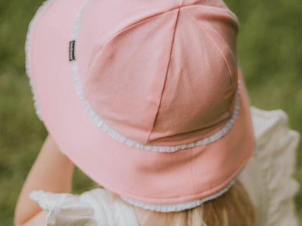 Bedhead Toddler Bucket Hat - Blush Ruffle Trim L-1875027489705824258