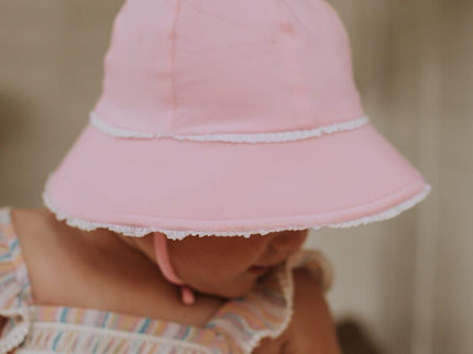 Bedhead Toddler Bucket Hat - Blush Ruffle Trim M-1875027489567412227